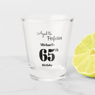 Zum perfekten Alter - 65. Geburtstag des Mannes Schnapsglas