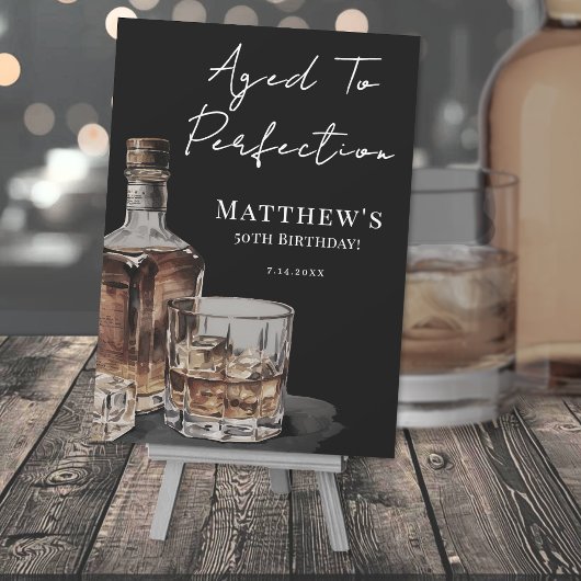 Zum perfekten Alter Geburtstags-Schild Einladung