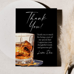 Zum perfekten Alter gereifter Whisky-Glas-Geburtst Dankeskarte