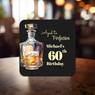 Zum perfekten Alter - Herren 60. Whiskey-Geburtsta Getränkeuntersetzer