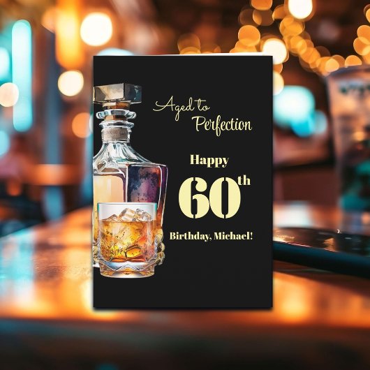 Zum perfekten Alter Herren 60. Whiskey-Geburtstag Karte