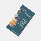 Zum perfekten Alter Männer 53. Whiskey Geburtstag Serviette (Ecke)