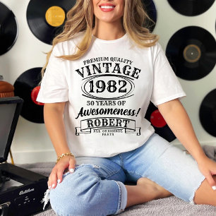 Zum perfekten Alter - Personalisiertes Vintage-Geb T-Shirt