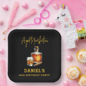 Zum perfekten Altern Zigarre Whiskey 60. Geburtsta Pappteller (Party)