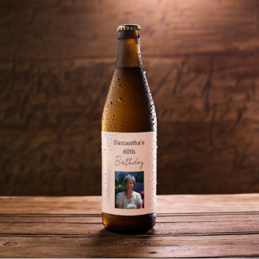 Zum perfekten Wein 60. Geburtstag Bierflaschenetikett