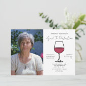 Zum perfekten Wein 60. Geburtstag Einladung (Stehend Vorderseite)