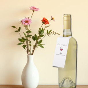 Zum perfekten Wein 60. Geburtstag Flaschenanhänger