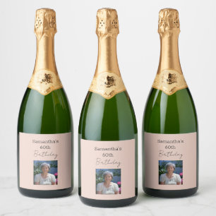 Zum perfekten Wein 60. Geburtstag Schaumweinetikett