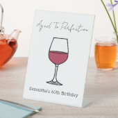 Zum perfekten Wein 60. Geburtstag Sockelschild (In Situ)