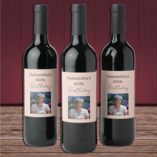 Zum perfekten Wein 60. Geburtstag Weinetikett