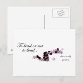 Zum Perlen oder nicht zum Perlen auf der Postkarte (Vorne/Hinten)