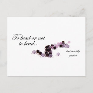 Zum Perlen oder nicht zum Perlen auf der Postkarte