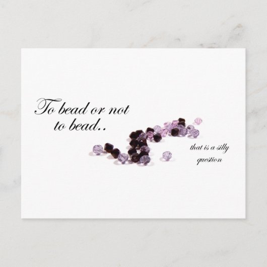 Zum Perlen oder nicht zum Perlen auf der Postkarte (Vorderseite)