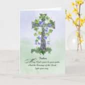 Zum Priester St Patricks Day Celtic Cross Kleeblat Karte (Gelbe Blume)