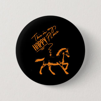 Zum Reiten Geboren Pferde Girl Rider Button