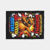 Zum Retro-Capybara-Meme-Off-Grund Fleecedecke (Vorderseite (Horizontal))