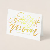 Zum schönsten Muttertag der Mama Folienkarte (Vorderseite)