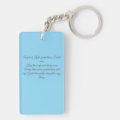 Zum Schutz der Geliebten Angel-Gebetskarte Schlüsselanhänger (Rückseite)