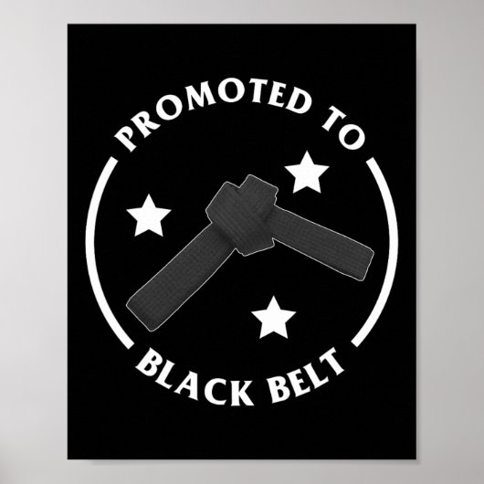 Zum schwarzen Gürtel befördertes Karate-Geschenk Poster (Vorne)