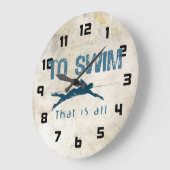 Zum Schwimmen Große Wanduhr (Winkel)