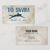 Zum Schwimmen Visitenkarte (Vorne/Hinten)