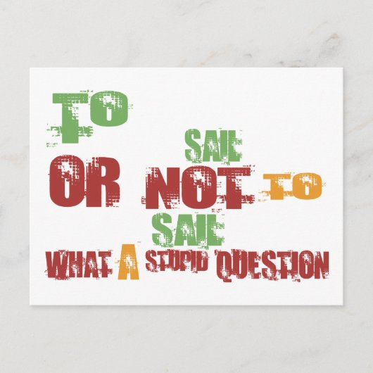 zum Segeln Postkarte (Vorderseite)