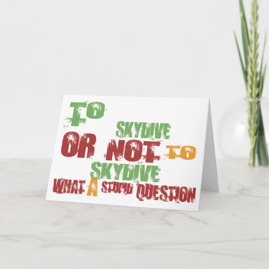 Zum Skydive Karte (Vorderseite)