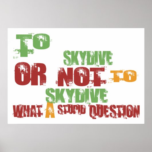Zum Skydive Poster (Vorne)