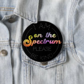 Zum Spektrum: Regenbogen im Glitzer, Sensibilisier Button (Beispiel)