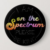 Zum Spektrum: Regenbogen im Glitzer, Sensibilisier Button (Vorderseite)