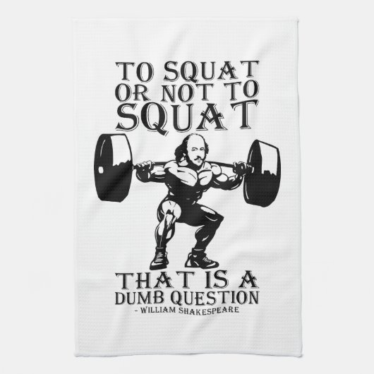 Zum Squat oder nicht zu - Shakespeare - Funny Nove Geschirrtuch (Vertikal)