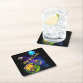 zum Staunen Rechteckiger Pappuntersetzer (Vor Ort)