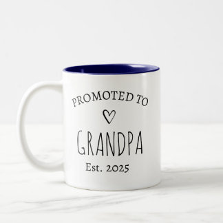 Zum stolzen Opa befördert Zweifarbige Tasse