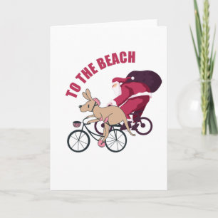 Zum Strand - Australisches Weihnachten Karte