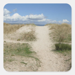 Zum Strand bei Nairn Quadratischer Aufkleber
