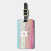 Zum Strand bitte Liegestühle Mit Monogramm Gepäckm Gepäckanhänger (Vorderseite vertikal)