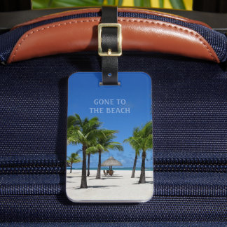 Zum Strand gegangen (anpassbar) Gepäckmarke Gepäckanhänger