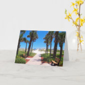 Zum Strand leer Karte (Gelbe Blume)