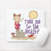Zum Strand (Mädchen) Mousepad (Mit Mouse)