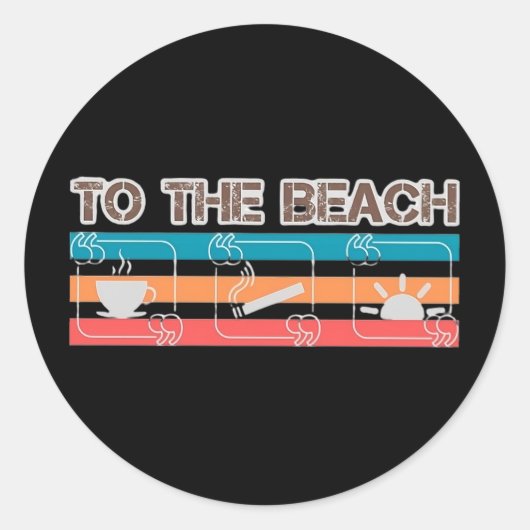Zum Strand Sticker (Vorderseite)