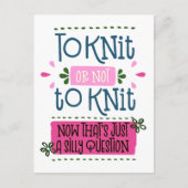 Zum Strick oder nicht zum Strick - lustiges Postkarte (Vorderseite)