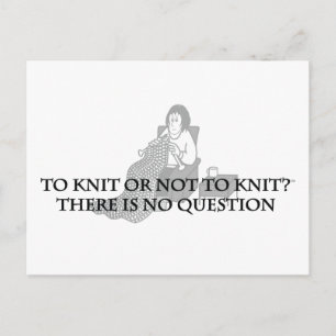 zum Strick oder nicht zum Strick von Knitterproduk Postkarte