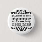 Zum Strick schneller lernen Button (Vorderseite)