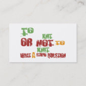 Zum Strick Visitenkarte (Rückseite)