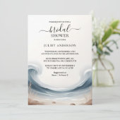 Zum Summer Ocean Beach Blue Water Brautparty Einladung (Stehend Vorderseite)