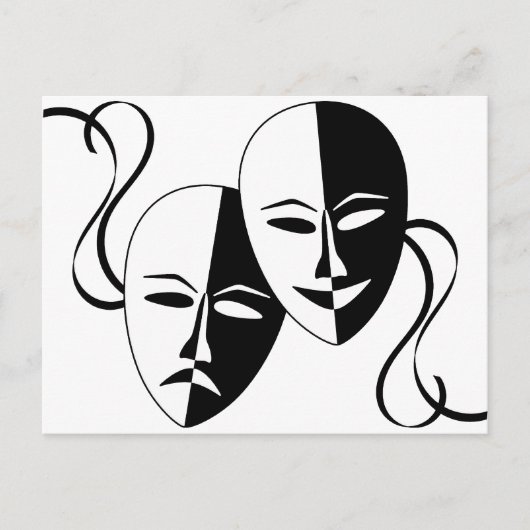 Zum Theater! Postkarte (Vorderseite)