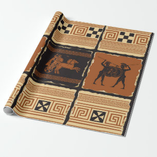 zum Thema des alten Griechenlands in Form eines S Geschenkpapier