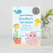 Zum Thema Meer Einladung zum 1. (Stehend Vorderseite)