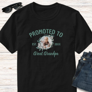 Zum Urgroßvater befördert Schwarz & Grün 1 Foto T-Shirt