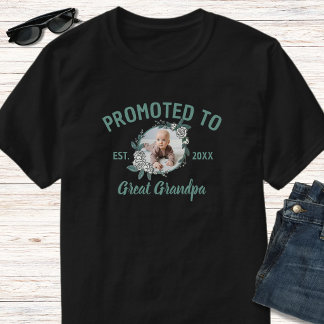 Zum Urgroßvater befördert Schwarz & Grün 1 Foto T-Shirt
